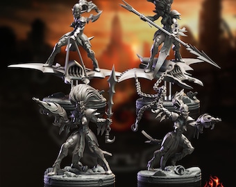 Void Crone Wyches | Sci-Fi RPG Tabletop Wargame Miniatures | 32 mm scale | S26