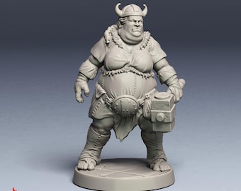Half Ogre Bandit | RPG miniatures for DnD tabletop wargames | 32 mm scale | F75