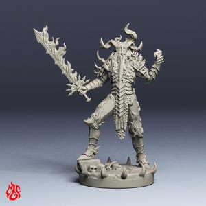 Champion of Hell | RPG miniatures for DnD tabletop wargames | 32 mm scale | F405