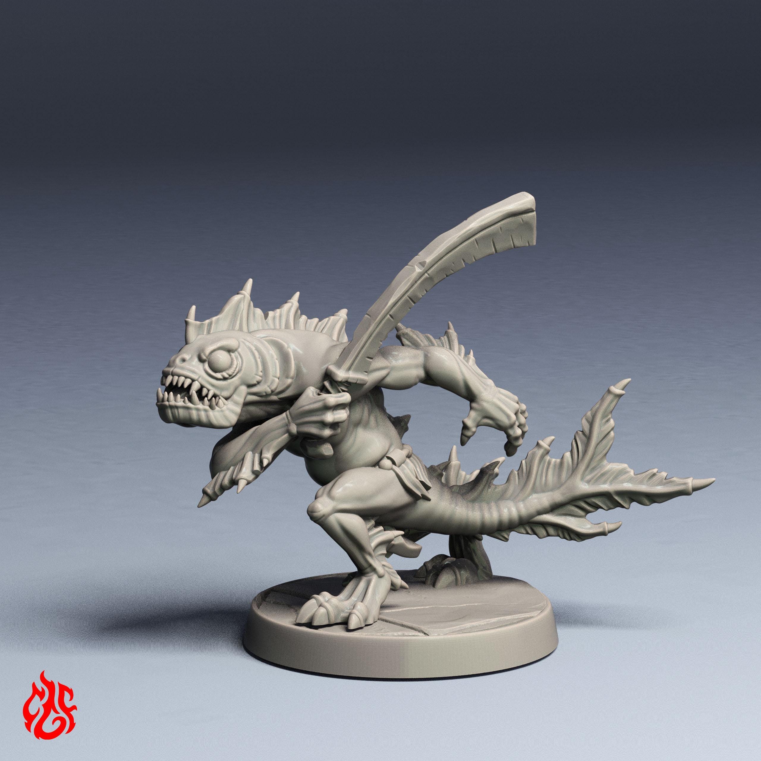 Il Toa Kuo Toa Tideborn Warriors | RPG Miniatures for Dnd Tabletop Wargames ...