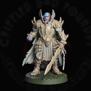 Mortas, Sanguine Paladin | miniature for fantasy rpg tabletop games, 28-32 mm scale | F552