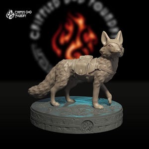 Fox Familiar | RPG miniatures for DnD tabletop wargames | 32 mm scale | F845