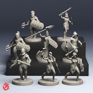 Gladiators | miniatures for fantasy rpg tabletop games, 32 mm scale | F519