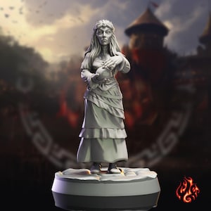 Oriana the fortune Teller | miniature for fantasy rpg tabletop games, 28-32 mm scale | F35