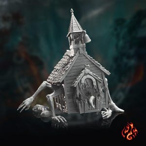 Mimic Chapel | miniature for Dark Grim horror fantasy rpg tabletop games, 28-32 mm scale | F821
