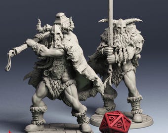 Gigantes de Hielo / Miniaturas de rol para juegos de guerra de mesa DnD / Escala de 32 mm / F638