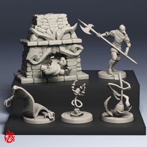 Animated Objects Set | RPG miniatures for DnD tabletop wargames | 32 mm scale | F822