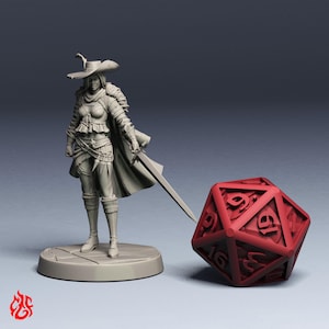 Heksenjager | RPG-miniaturen voor DnD-wargames op tafel | 32 mm schaalverdeling | F763