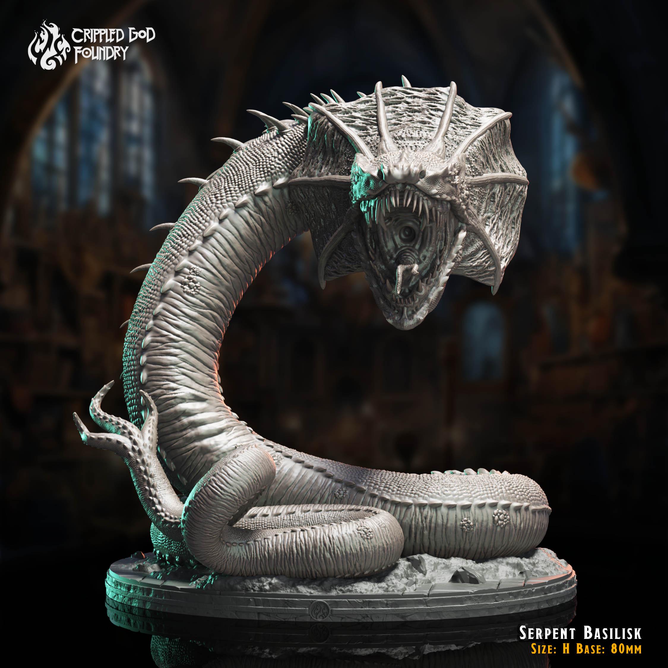 Serpent Basilisk | RPG Miniatures for Dnd Tabletop Wargames | 32