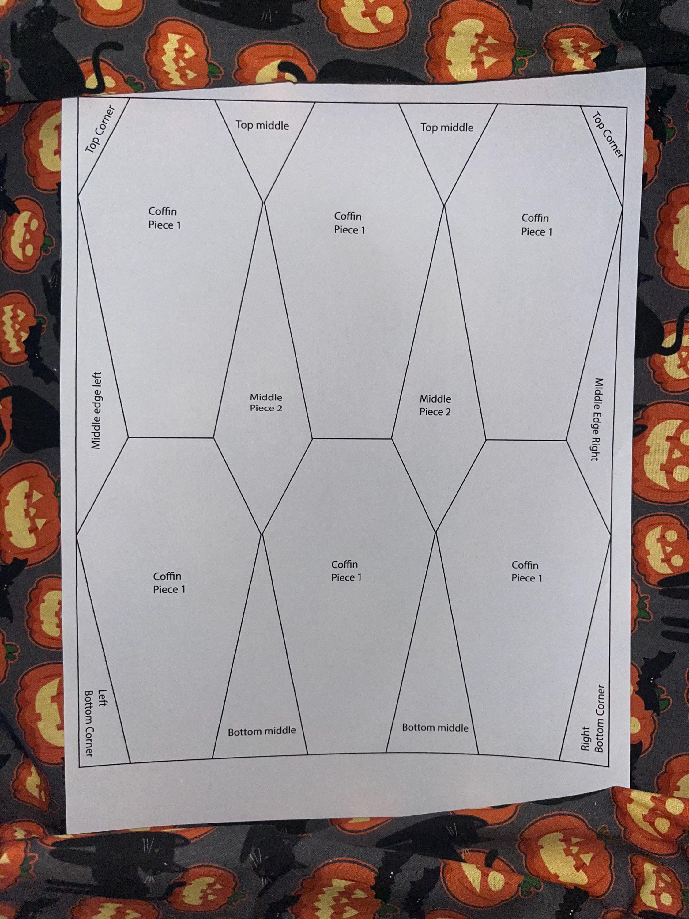 EPP Coffin Quilt Template Etsy EPP Coffin Quilt Template Etsy