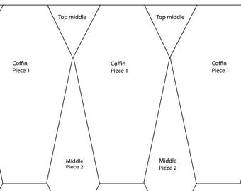 EPP Coffin Quilt Template