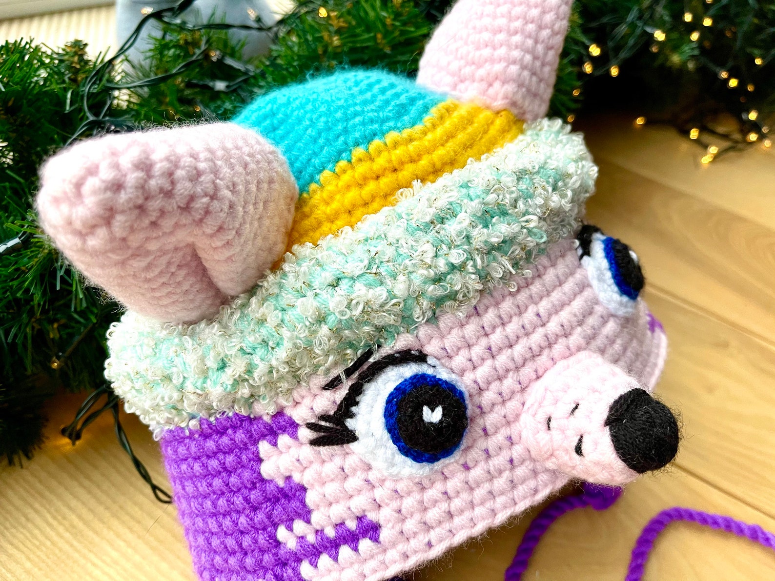 Amigurumi hat pattern. Amigurumi crochet pink hat pattern for Etsy