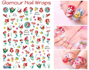 Ariel Nail Stickers Etsy