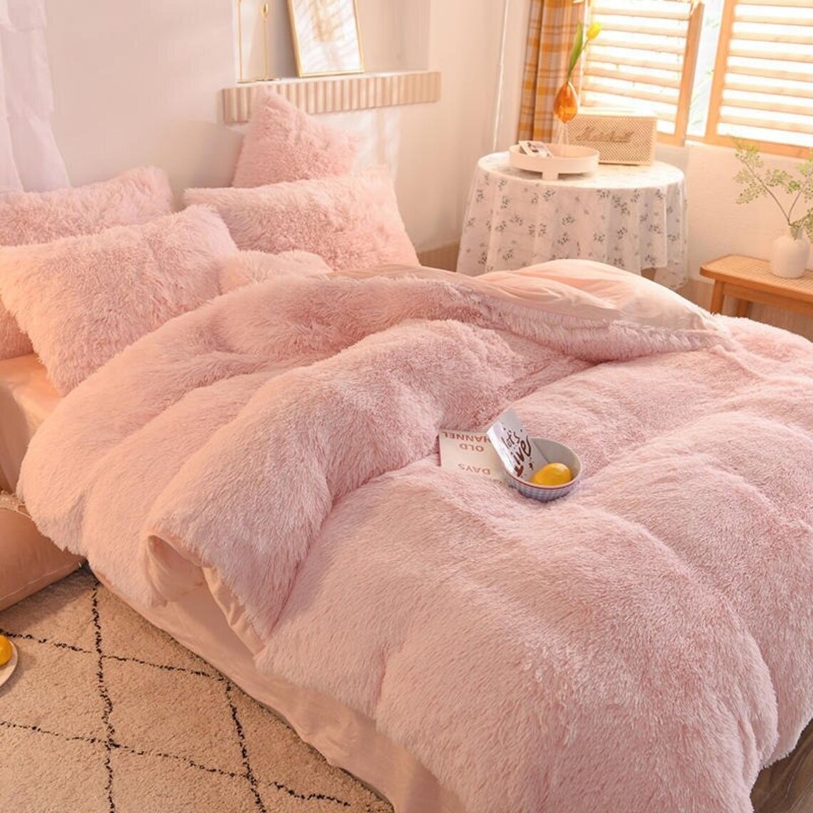 Fluffy bedding Set Twin/Queen/Duvet Cover 2x Pillowcase bed Etsy