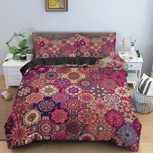 Bohemian Mandala Bedding Set Twin/Queen/King Duvet Cover Pillowcase