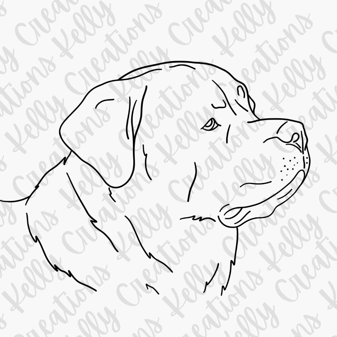Rottweiler Dog Outline PNG Bundle - Etsy