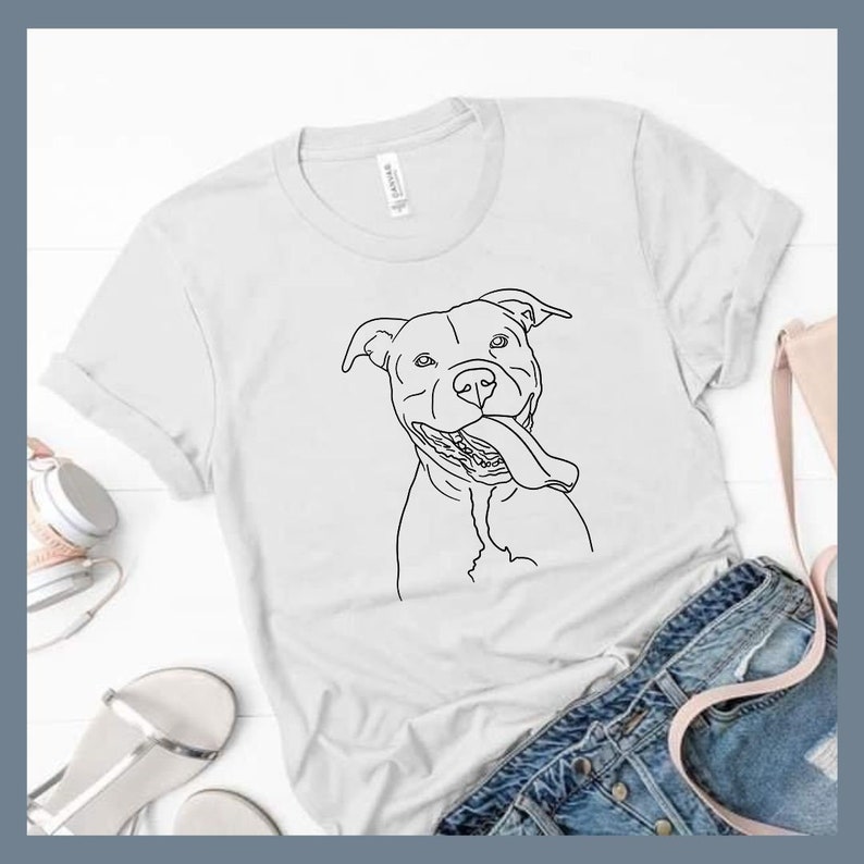 Pitbull Outline PNG Collection Set 2 - Etsy