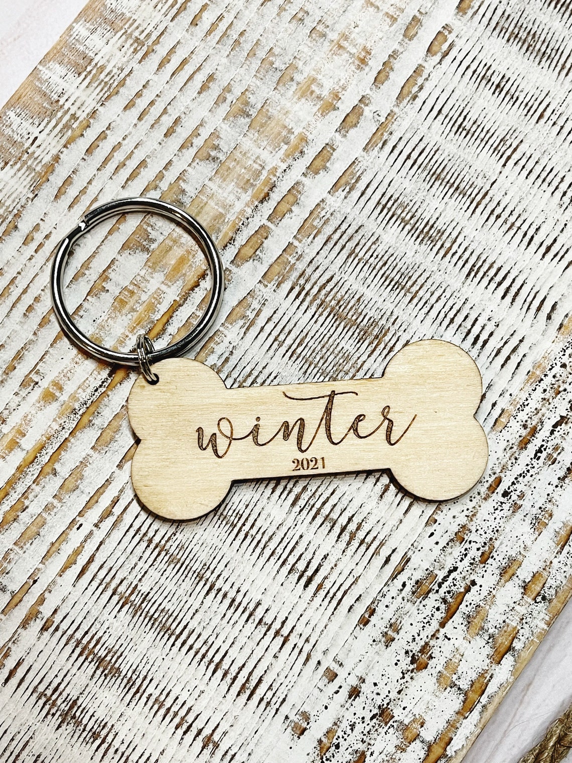 Dog Keychain /// Dog Bone Keychain Etsy