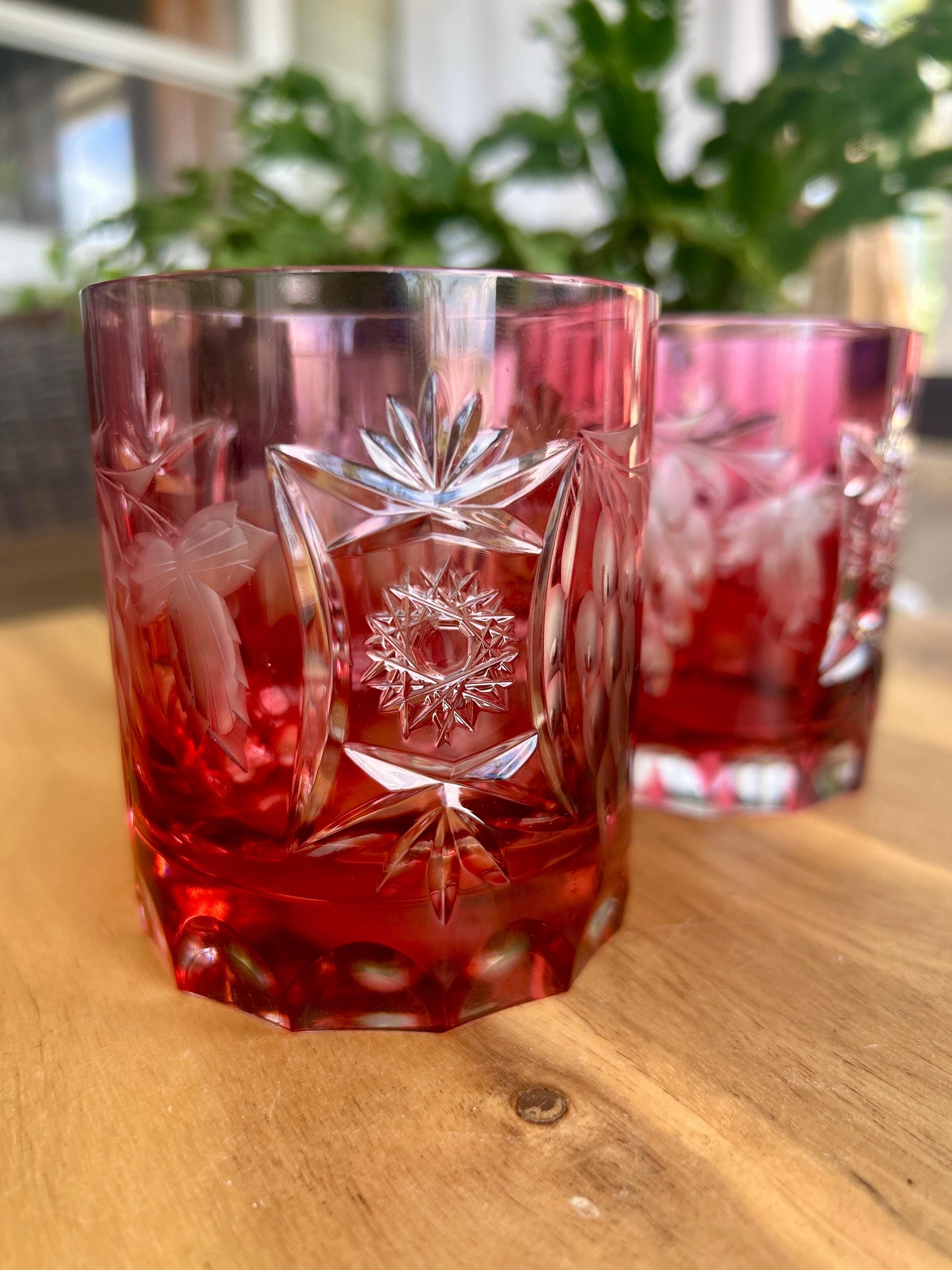 Nachtmann Crystal Cranberry - Etsy