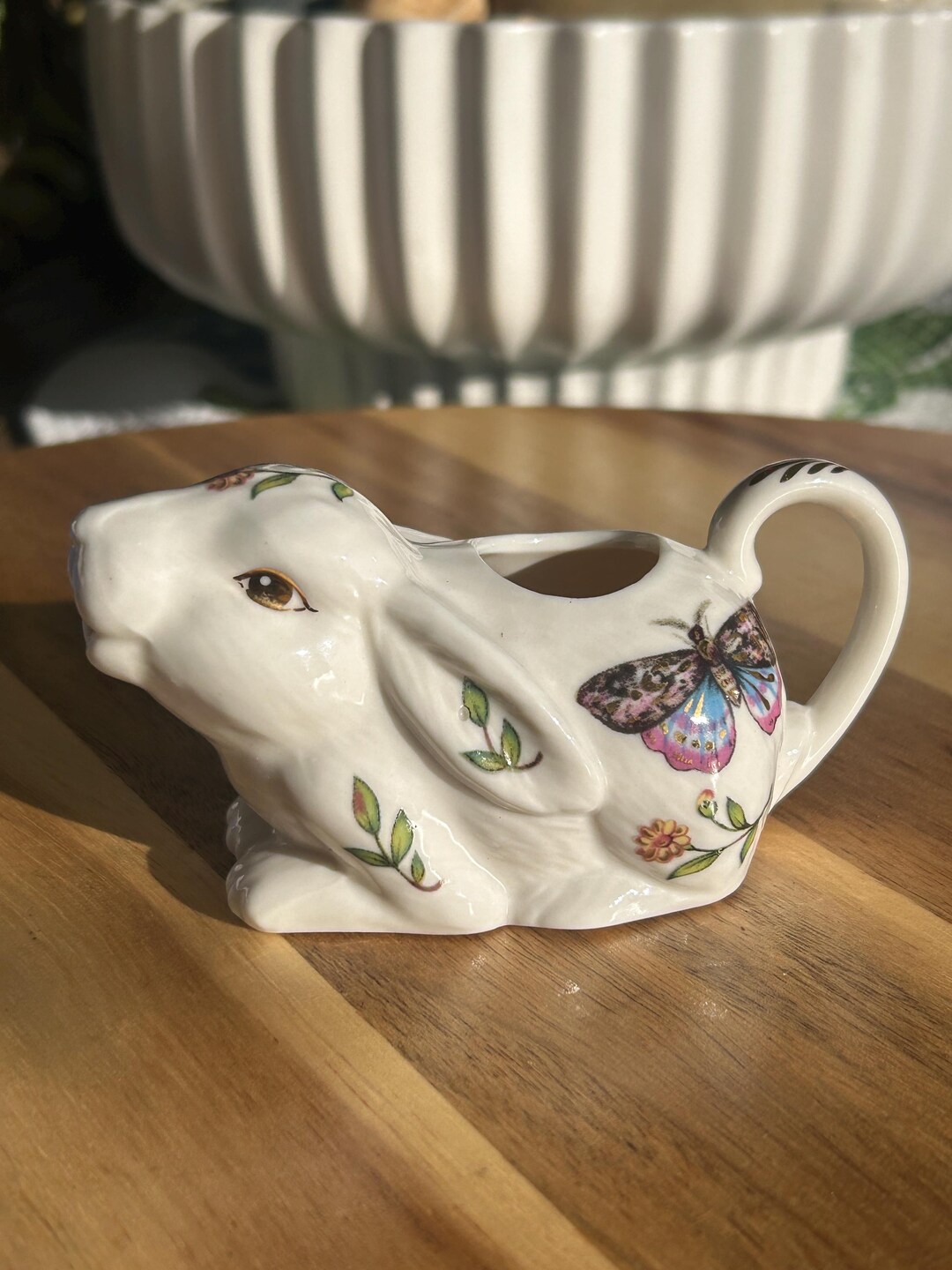 Bunny Rabbit Creamer by Graces Teaware Cute - Etsy
