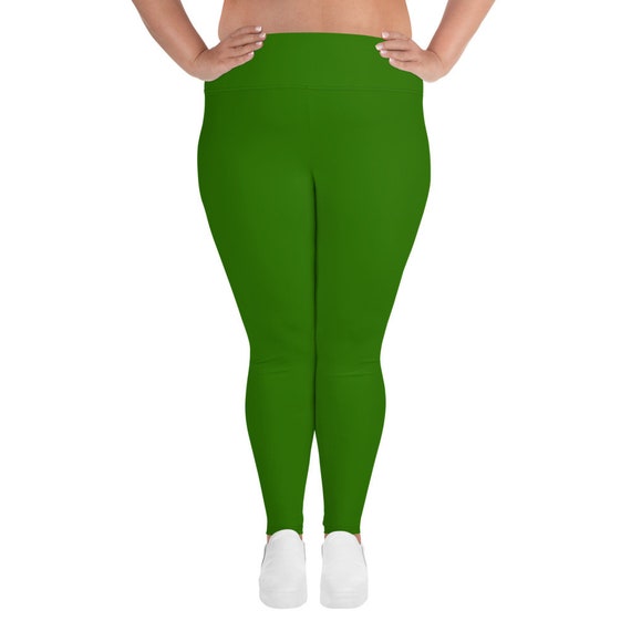 Plus Size Green Leggings | Etsy