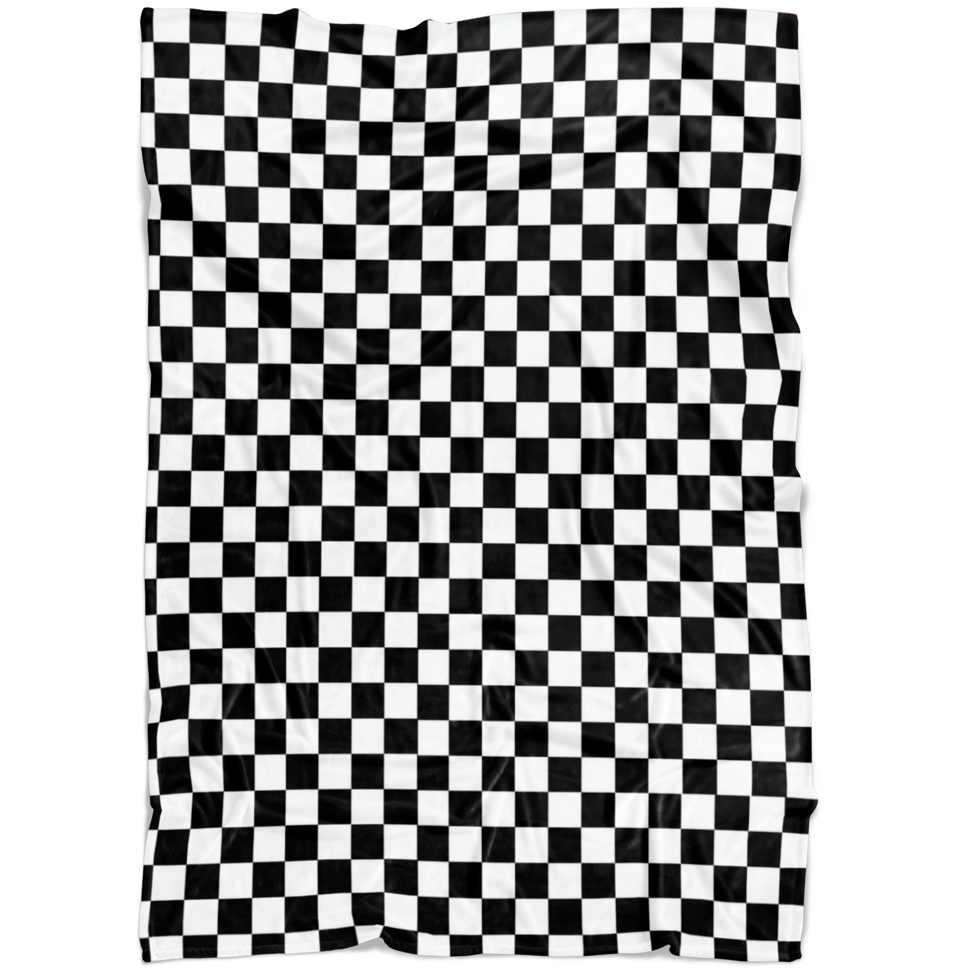 Checkered Black & White Checkers Fleece Blanket Pet Or Human Etsy
