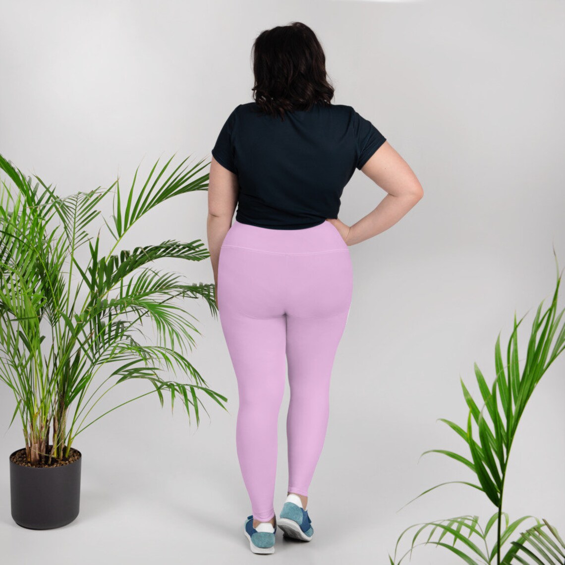 Plus Size Pink Leggings Etsy
