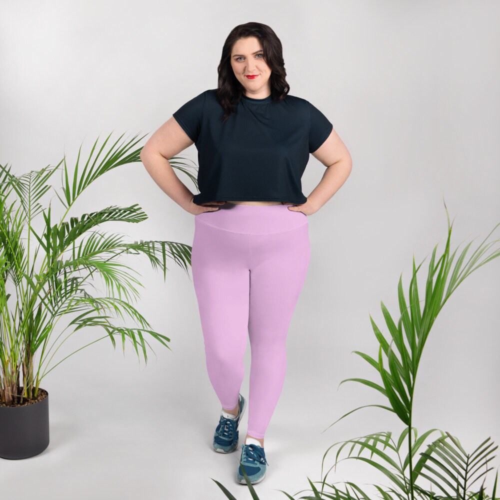 Plus Size Pink Leggings Etsy