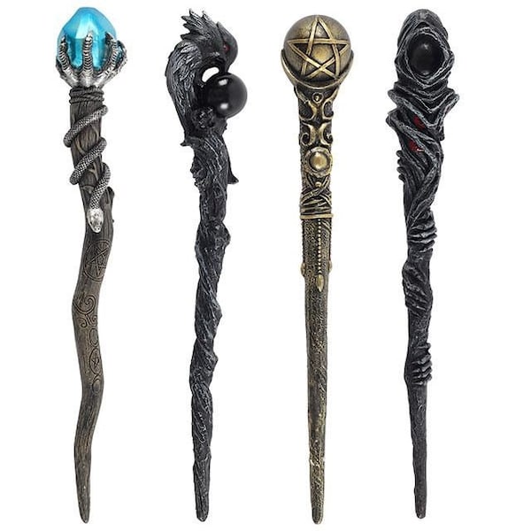 Witchcraft Witches Magic Wand Mystical And Wiccan Pagan Magic Gift, Wizardry, Wicca, Wizard Wand, Costume Accessories