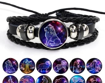 Fashion Accessories Bracelet 12 Constellation Black Silicone Bracelet Under 5 Dollars for Lovers 