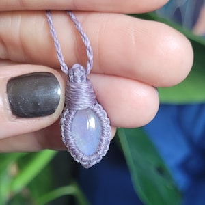 Moonstone Macrame Necklace – Handmade, Healing Stone Jewelry, Unique, Gemstone Pendant, Natural Jewelry, LoveByKasi, Protective Stone, Boho