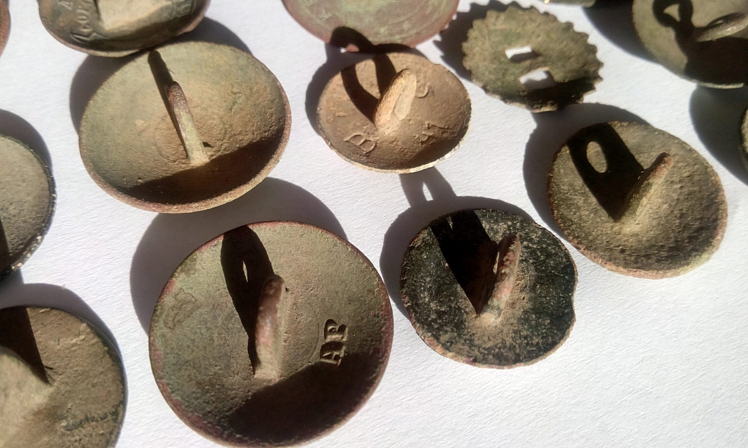 SET of 26 Antique Brass Buttons 1819th century Copper Etsy
