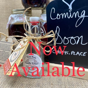 Gourmet Vanilla Extract Madagascar Vodka Blend. “A” grade Madagascar Vanilla beans, 4 ounce decorative container perfect for a gift.