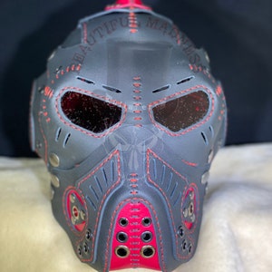 Black Leather Steampunk Mask, Sci-Fi Mask, Sci-Fi Helmet, Post-Apocalyptic Mask, Post-Apocalyptic Helmet
