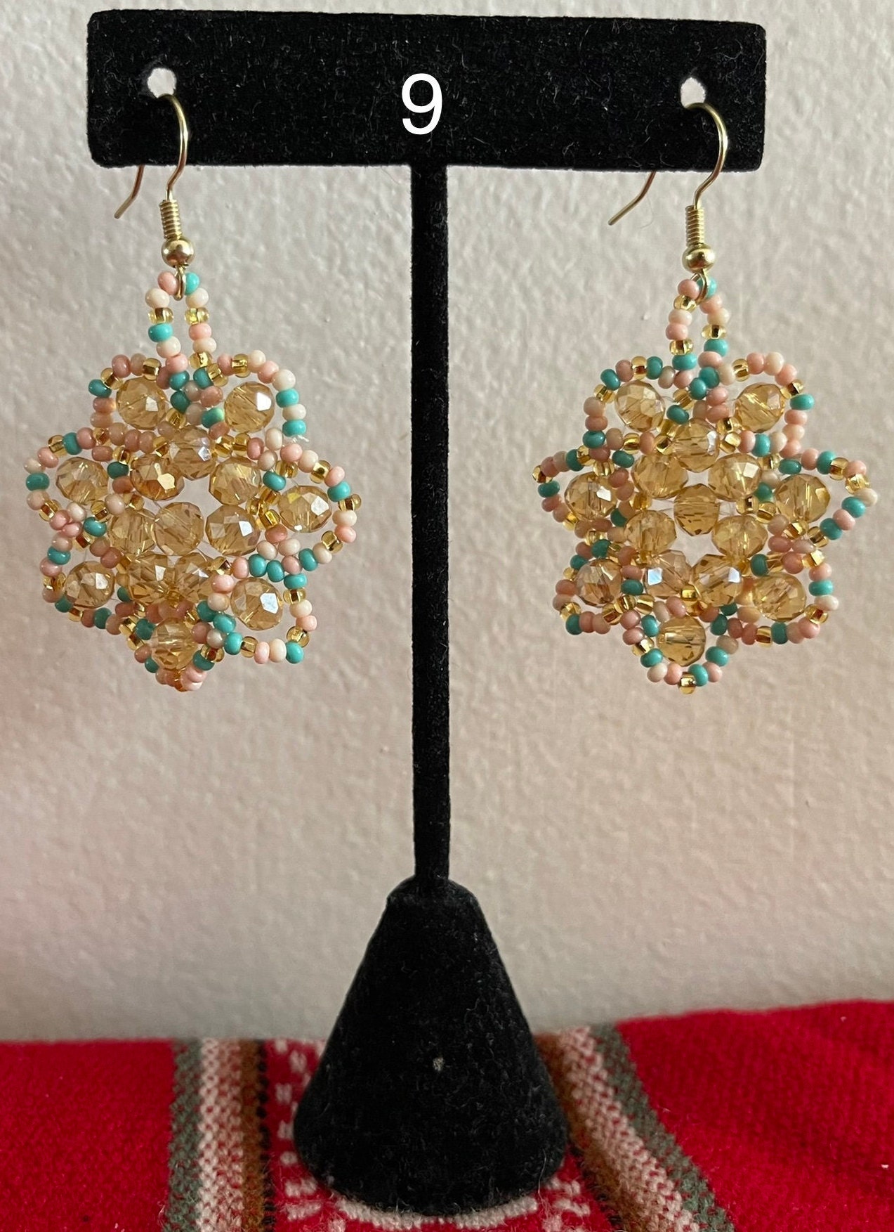 Small Beaded Earrings Mexican Colorful Earrings Handmade Etsy