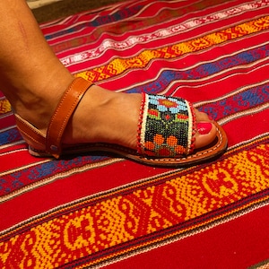 Handmade Women's Chaquira Sandals (Huaraches)