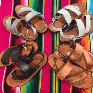 Handmade Leather Ankle Buckle Mexican Huarache Sandals