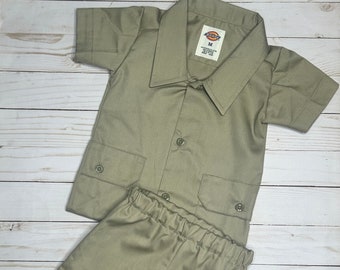 Plain kids dickie 2 piece set