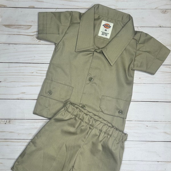 Plain kids dickie 2 piece set