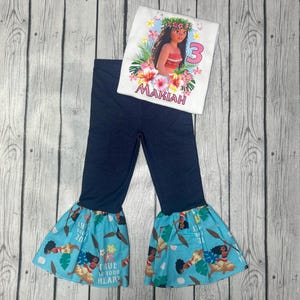 Moana birthday bell bottom outfit