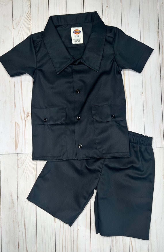 Plain kids dickie 2 piece set