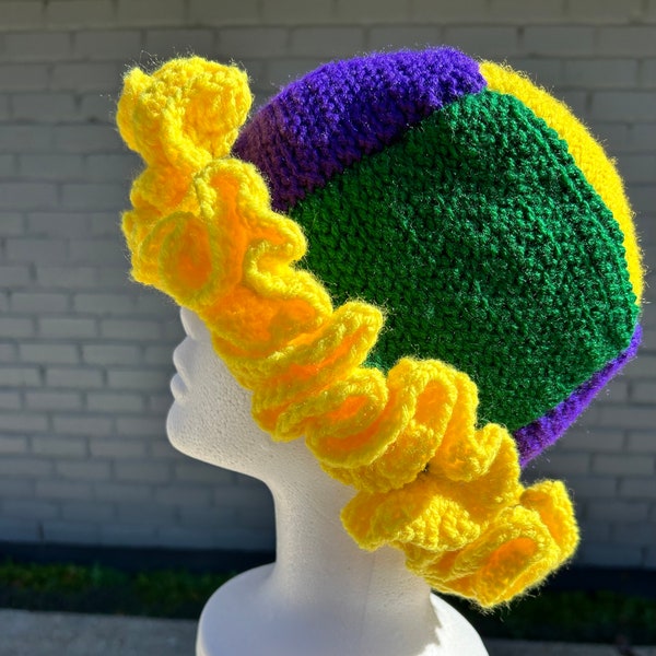 mardi gras ruffle hat