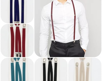 UNISEX suspenders Groom suspenders Accessories Belts & Braces Suspenders Rainbow Suspenders Boys suspenders Pride Suspenders Suspenders men White leather suspenders 