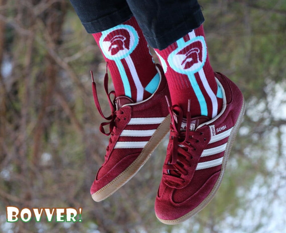 Trojan Socks Claret and Blue West Ham Bovver Socks Etsy