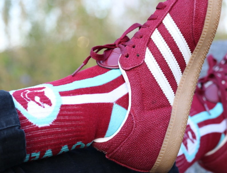 Trojan Socks Claret and Blue West Ham Bovver Socks Etsy