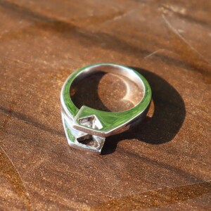 Modern Classic Men Ring, 925 Sterling Silver, Unique Design Ring , Geometric Statement Ring, Handcrafted Jewelry, Elegant Look, Bohemian
