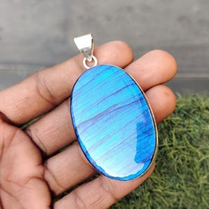 Blue Flash Labradorite Pendant, Gemstone Pendant, Handmade Pendant, 925 Silver Pendant, Boho Style Jewelry, Gift For Him, Brand New Pendant
