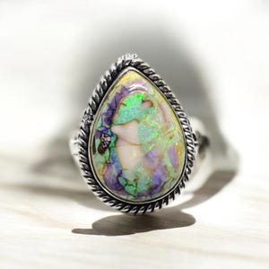 Natural Monarch Opal Ring, Natural Gemstone Ring, 925 Sterling Silver, Handmade Ring, Women Ring, Amazing Ring, Silver Jewelry, Gift Ring