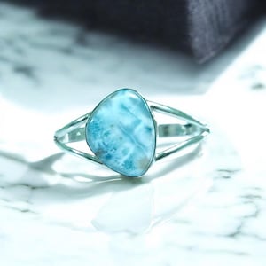 Natural Larimar Bracelet,925 Silver Bangle, Larimar Gemstone Bangle, Gemstone Bracelet, Sterling Silver Bracelet, Gift For Wife, Gift Idea