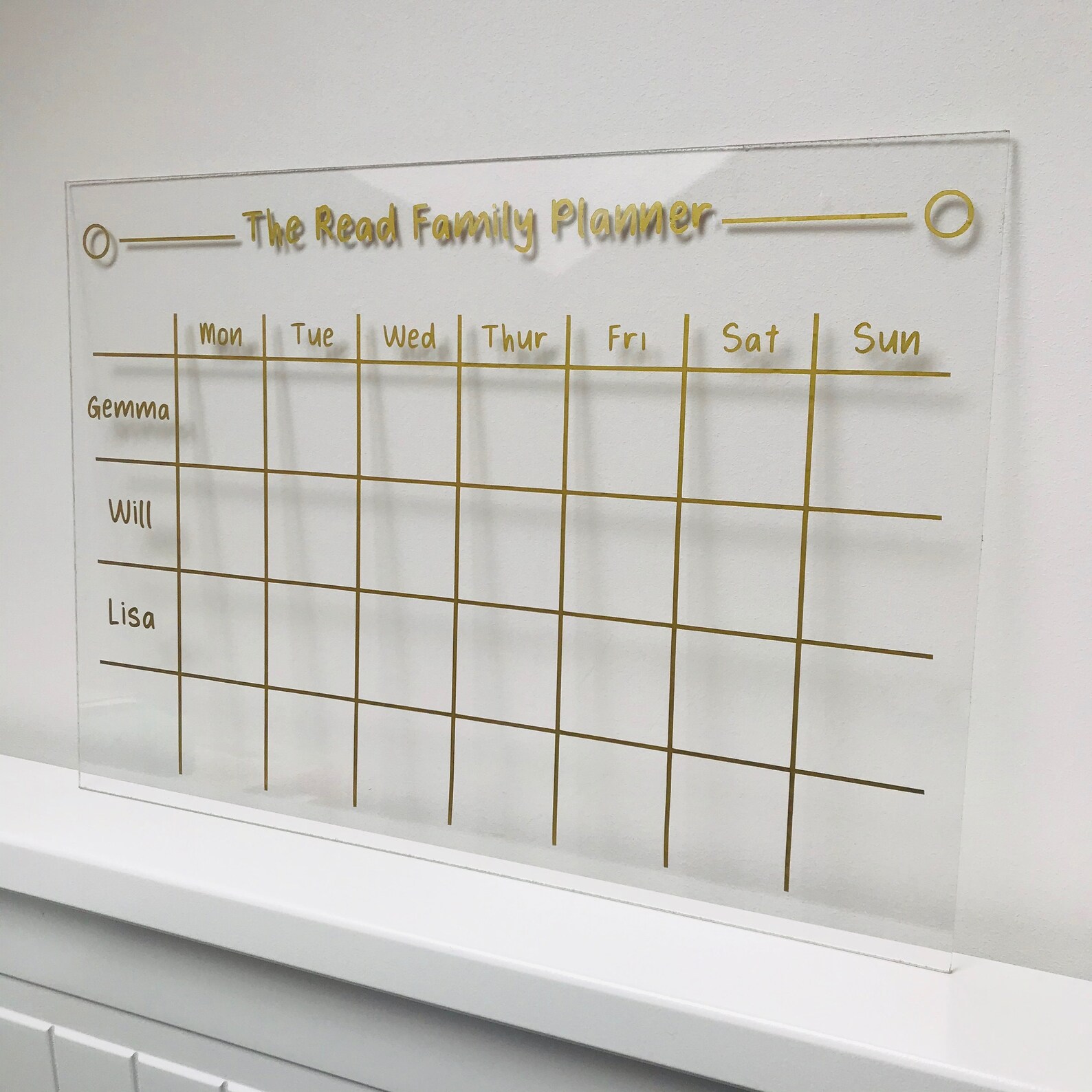 Weekly Perspex Wall Planner Etsy